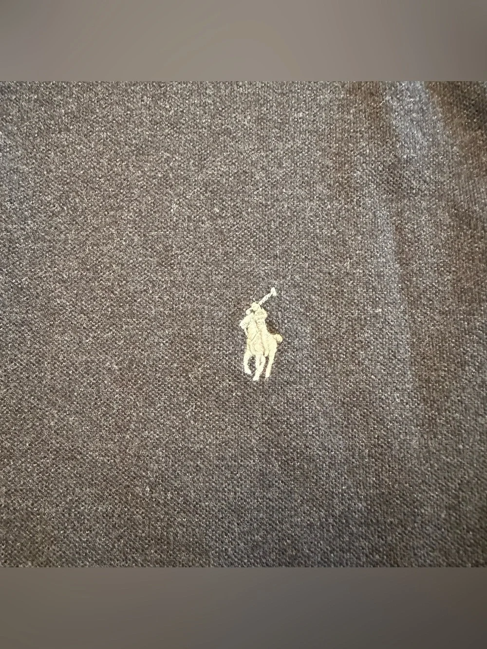 Polo Ralph Lauren Long Sleeve Gray Henley Polo White Pony Size XXL Preppy Casual